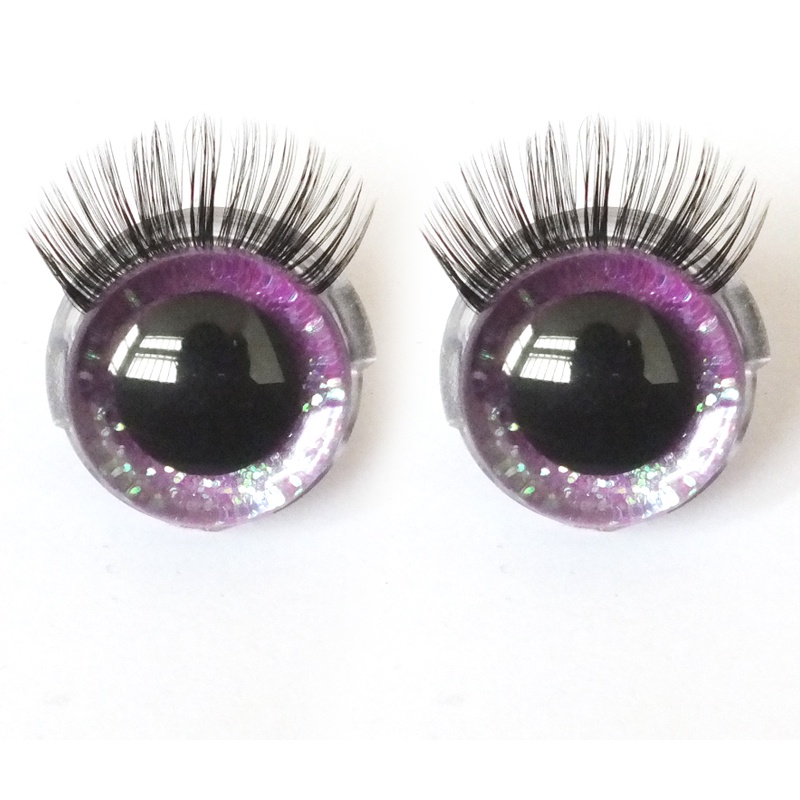 Plush doll Stuffed Craft Toy Plush Animal Eyes With Eyelash Plastic