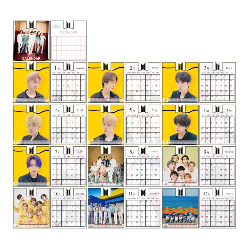 2022 Desk Calendar Kpop Bts Blackpink Exo Txt Iu Stray Kids Photo Diy  Calendar Plan Mark Note Table Calendar | Shopee Philippines