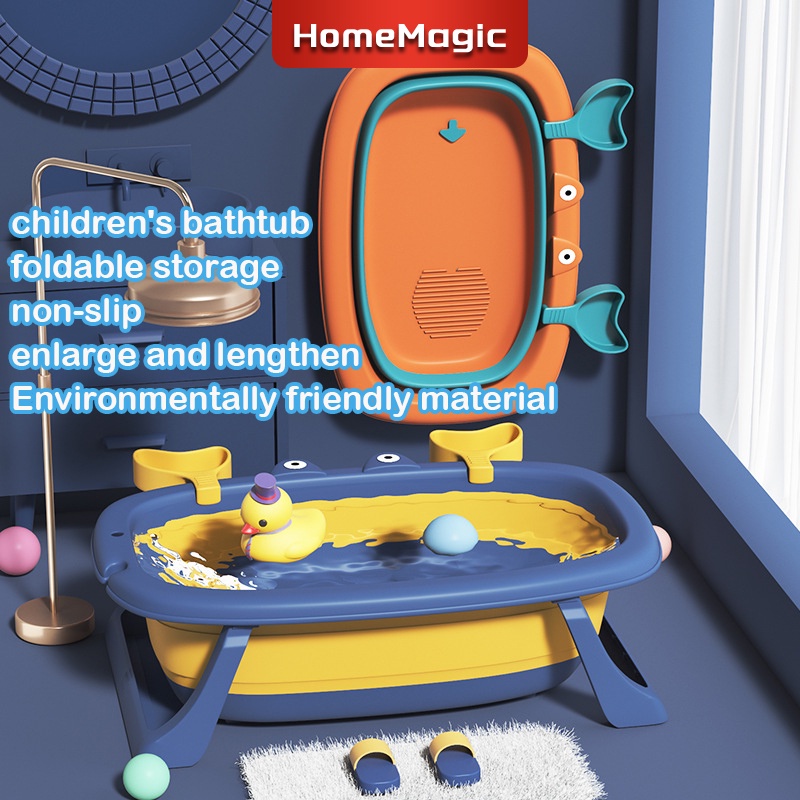 Baby wash tub folding baby bath tub newborn thickened large children