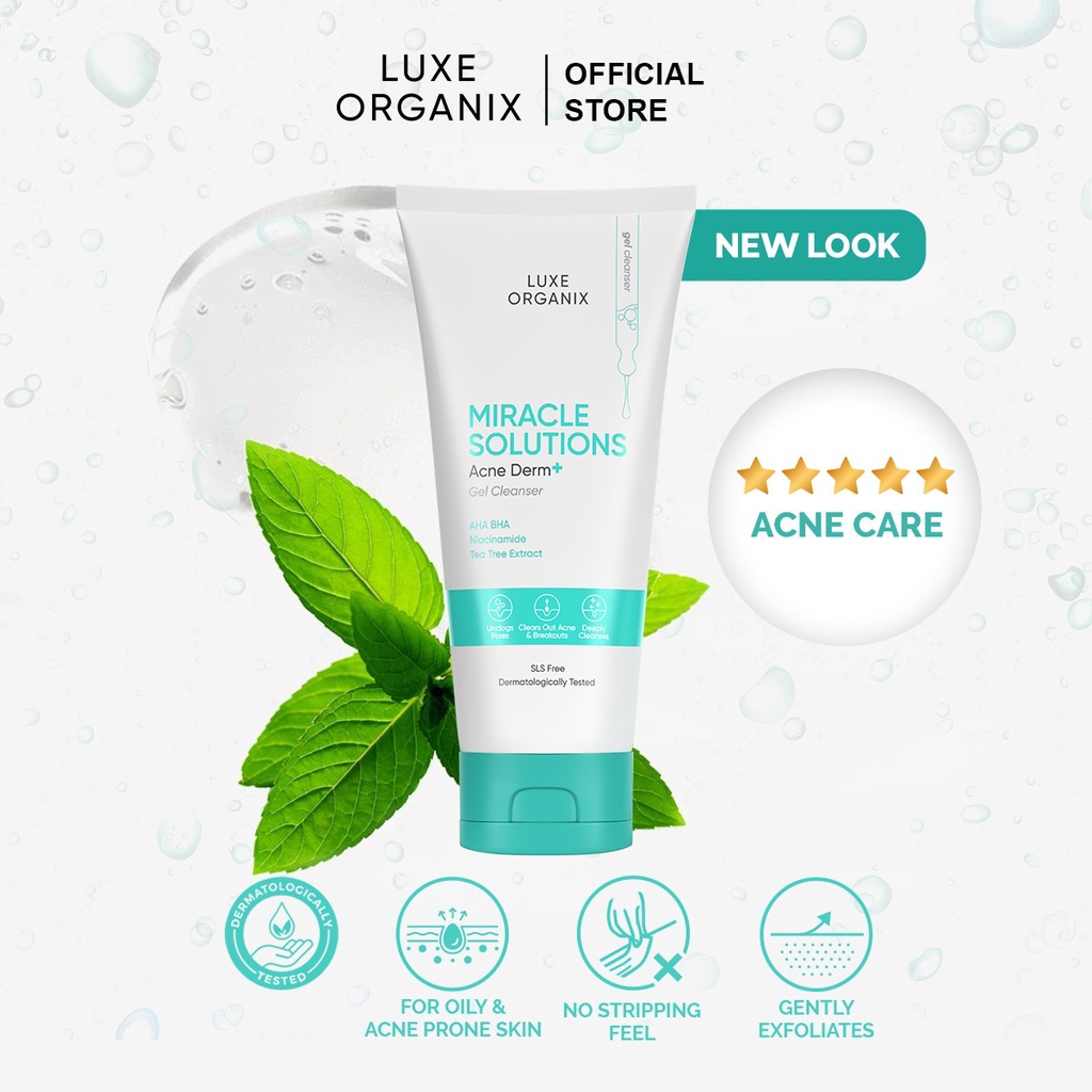 Luxe Organix Miracle Solutions Aha/Bha Exfoliating Cleanser 150mL ...