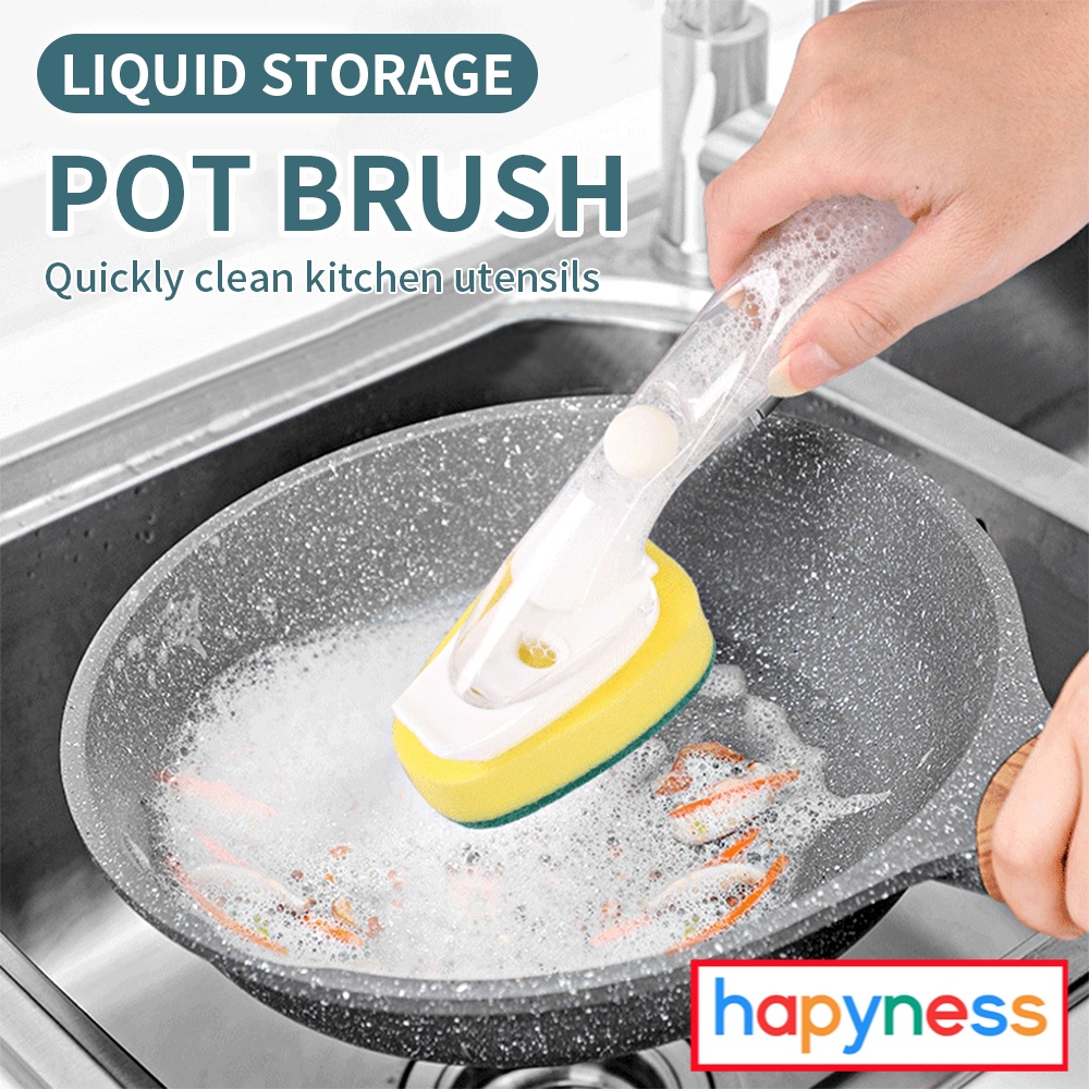 Sponge Kitchen Cleaning Dishwashing Handle Pot House home Dish washing