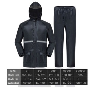 Manzan Motorcycle Raincoat Jacket & Pants Unisex (Dark Blue)