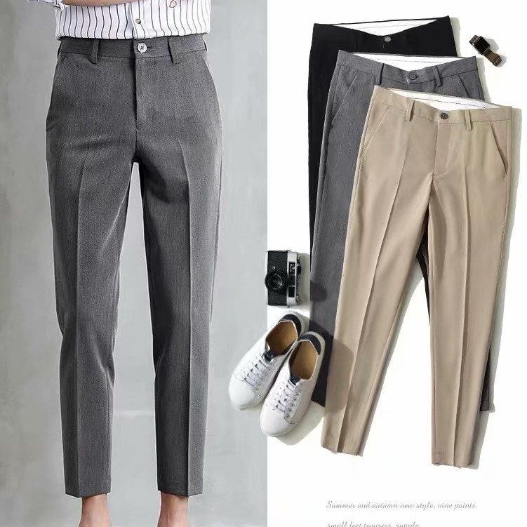 khaki formal trousers
