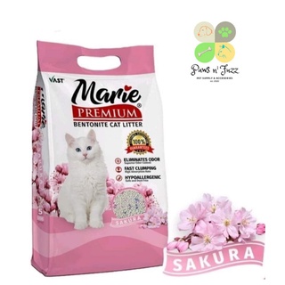 10L Marie Premium Bentonite Cat Litter - SAKURA, GREEN TEA & APPLE