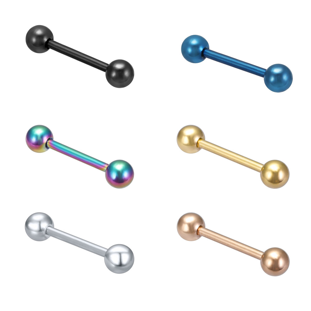 Stainless Steel Straight Barbell Body Piercings Women Girls Rose Gold