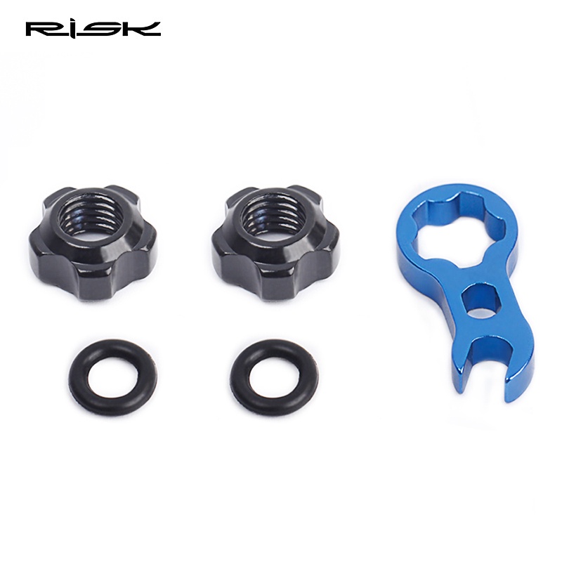RISK Mountain Bike Presta Valve Nuts with Install Wrench MTB Road