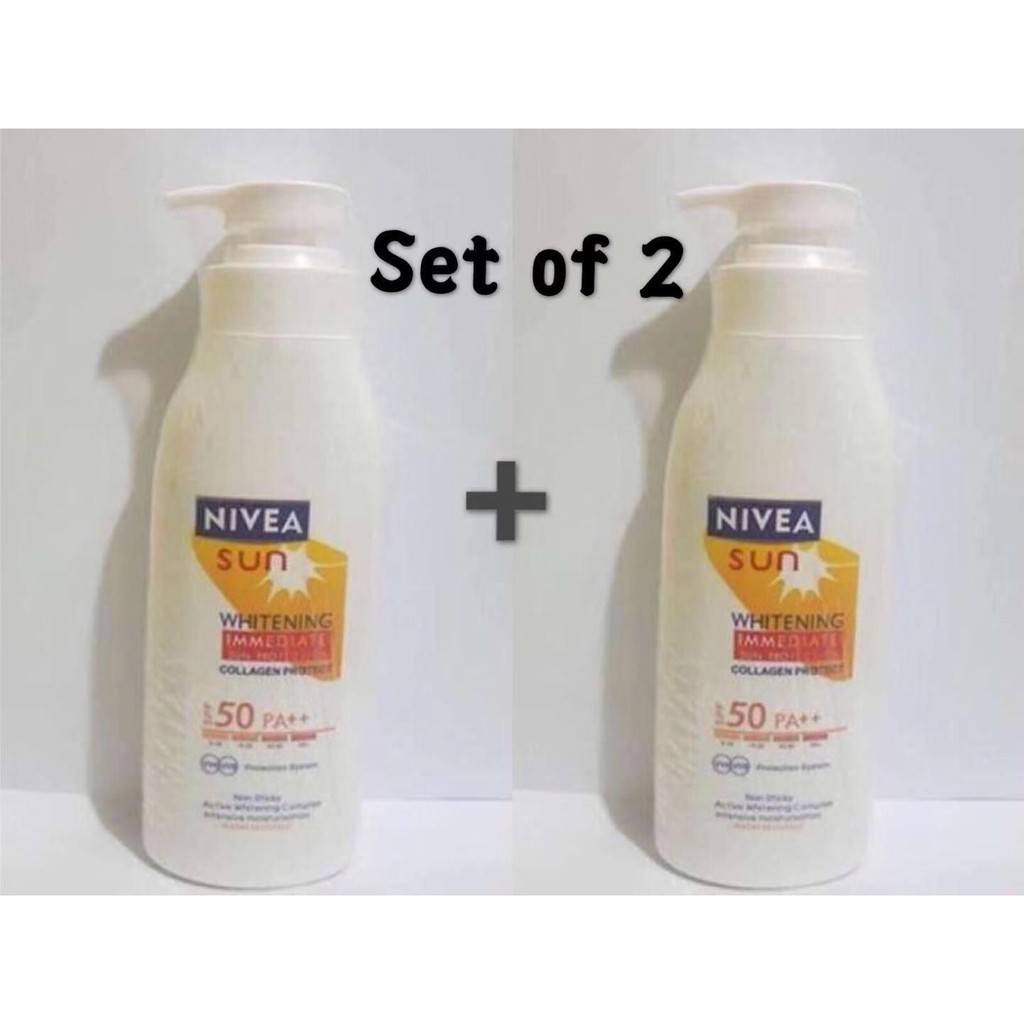 Extreem belangrijk Negende Onverbiddelijk buy 1 take 1 ) Nivea Sun Whitening Lotion SPF50 400ml | Shopee Philippines