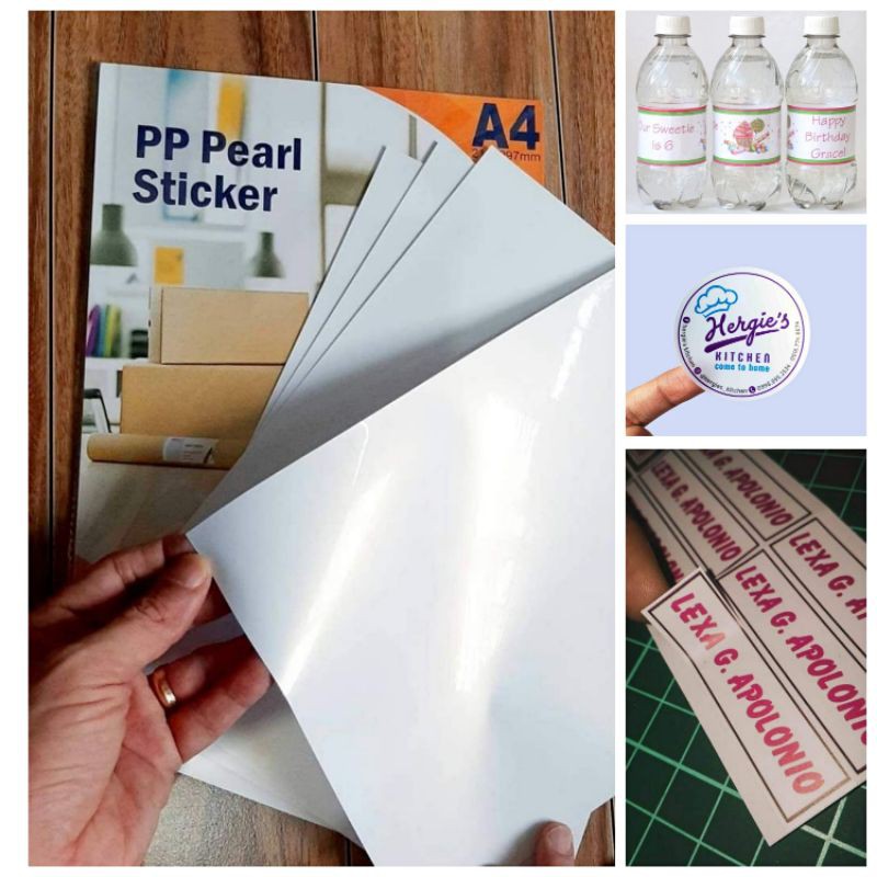 (waterproof)PP Pearl Sticker A4 Printable Labeles Inkjet Printer