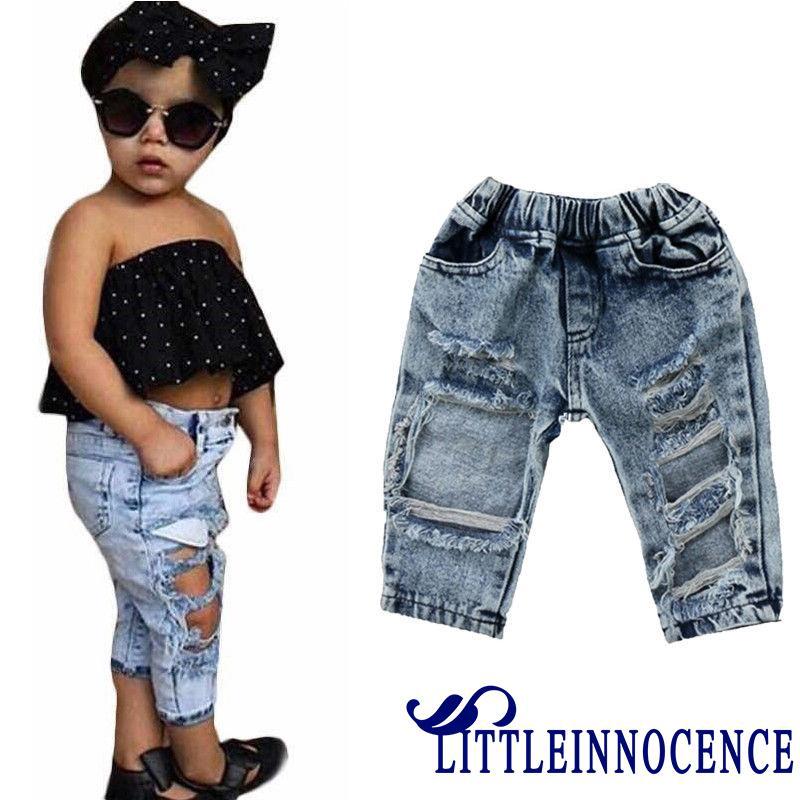 baby girl jeans with holes