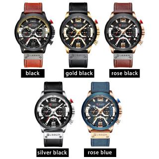Curren Waterproof Fashion Men's Watch Top Brand Luxury Leather Chronograph Watch Watch #9