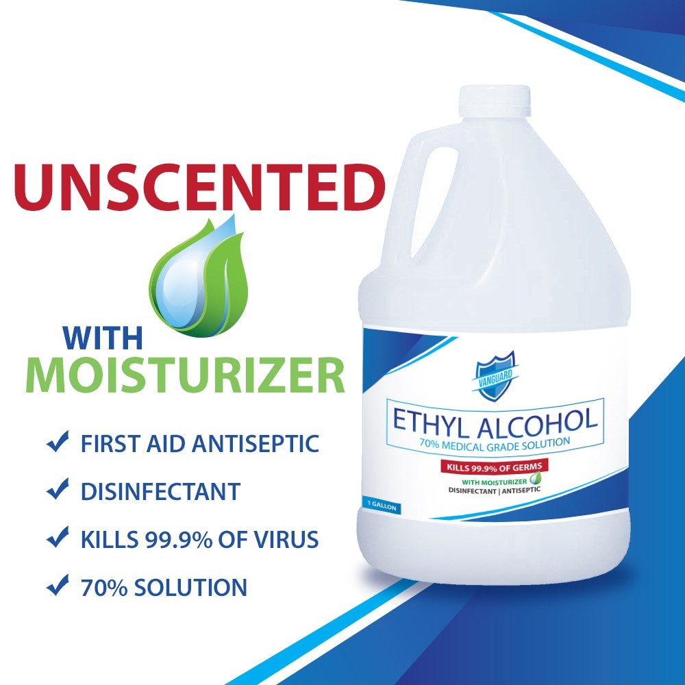 Unscented 70 Ethyl Alcohol Disinfectant Antiseptic 1 Gallon Shopee