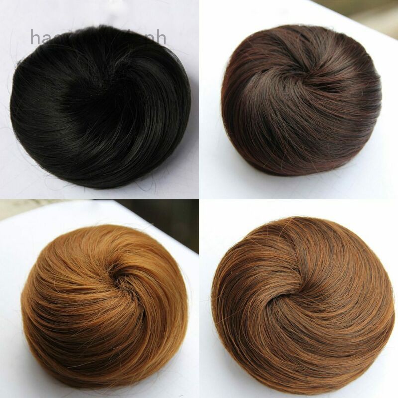 Fashion Natural Clip On In Messy Hair Bun Extension Chignon Hair