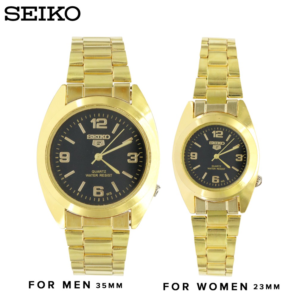 seiko gold face watch