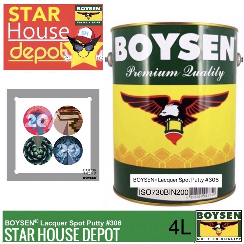 BOYSEN B306 Lacquer Spot Putty White 4Liter Shopee Philippines