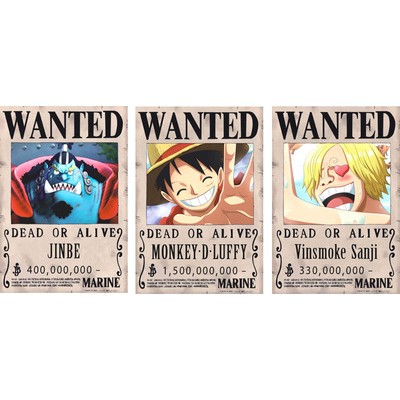 10pcs Lot One Piece Wanted Posters Sticker Anime Luffy Shopee Philippines