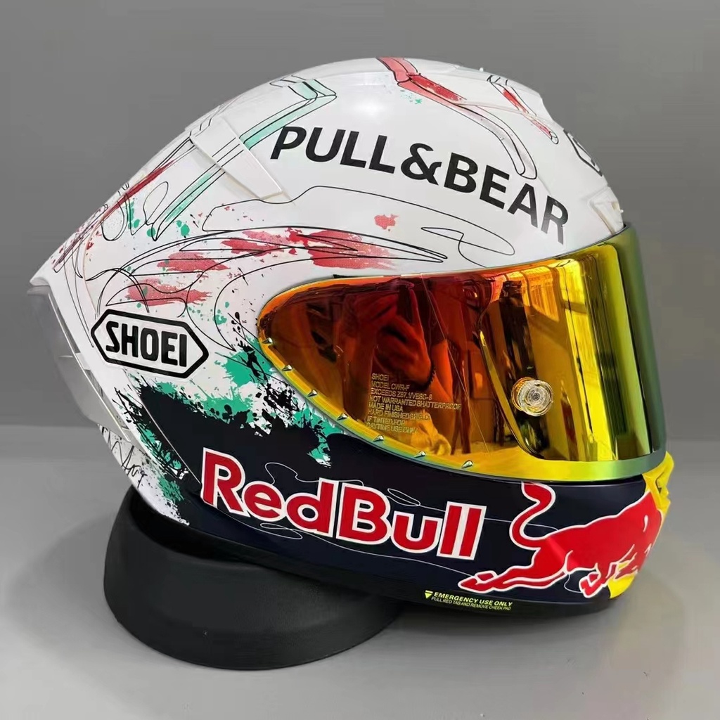 New Shoei X Graffiti X Red Bull Full Face Helmet Shoei Red Bull Helmet Shopee