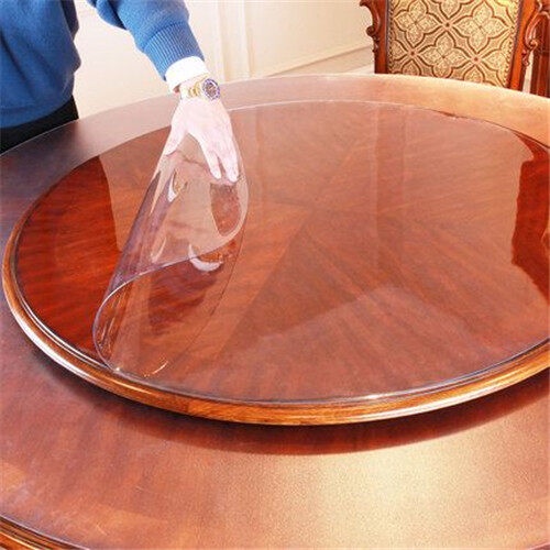 Clear Round Table Mat, 1.5mm Thick Round Plastic Table Protector