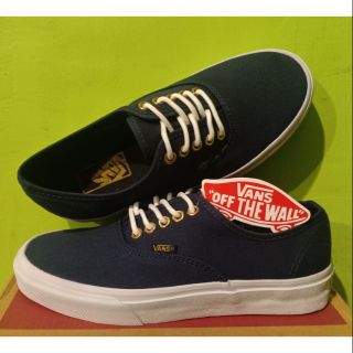 navy blue vans with gum sole