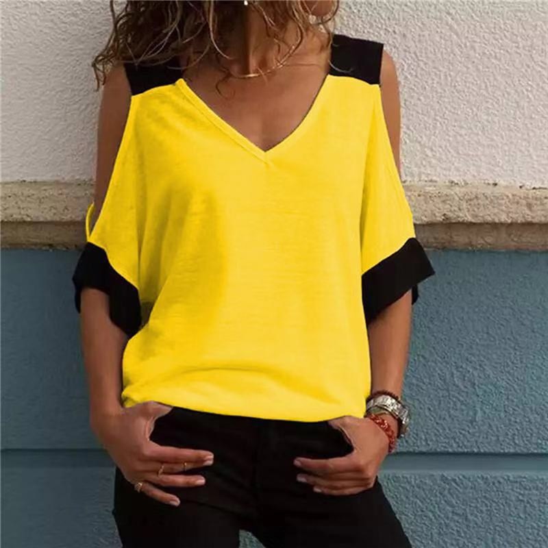 yellow womens plus size tops