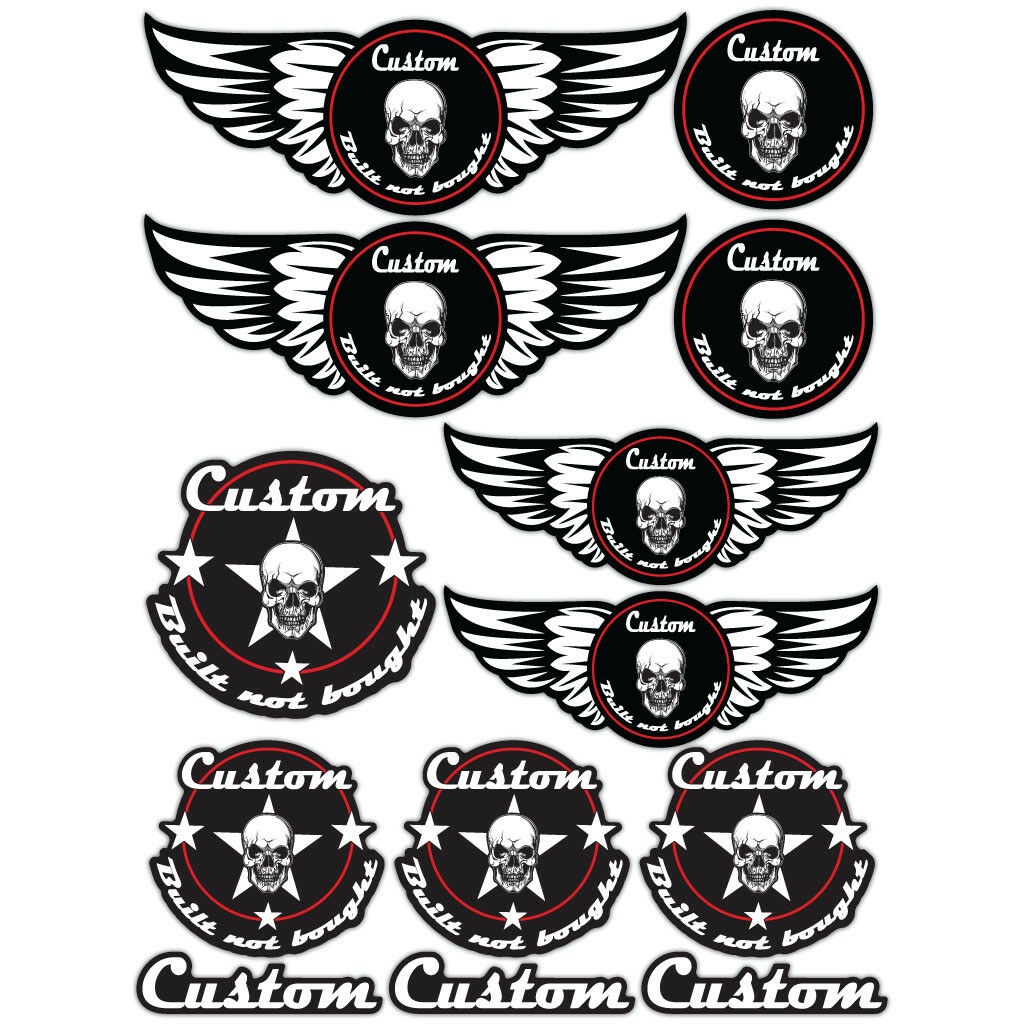 1Set Custom A4 Sticker Set Motorcycle Car Decals | Shopee Philippines