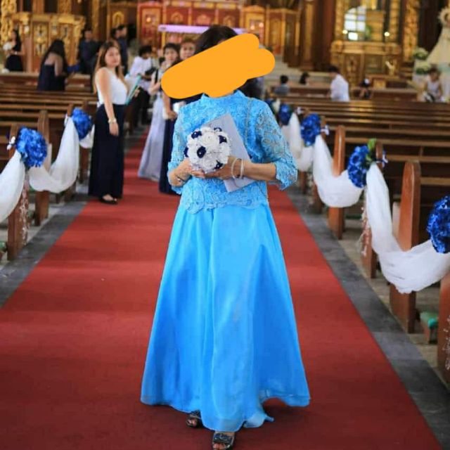 royal blue gown for ninang