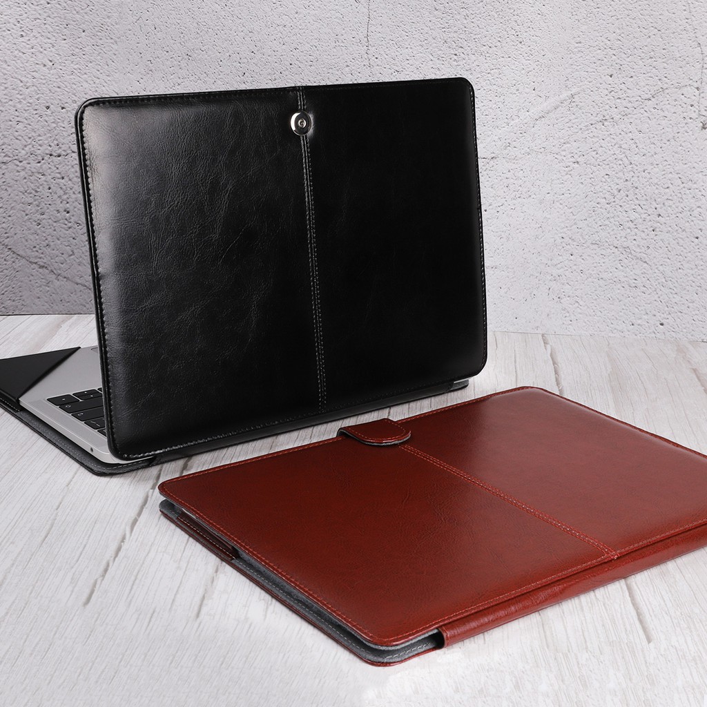 PU Leather Laptop Sleeve Bag Case Cover For MacBook Air 11 12 Pro 13 15 Retina