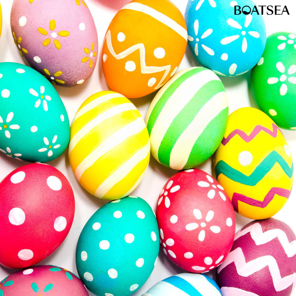 Boatsea 12Pcs/Set Easter Eggs Realistic Appearance Odorless Multicolor ...