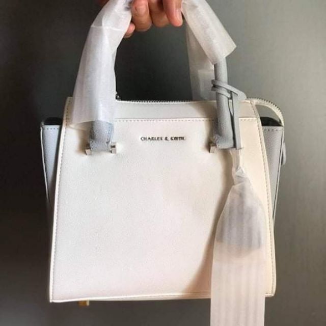 charles & keith top handle trapeze bag