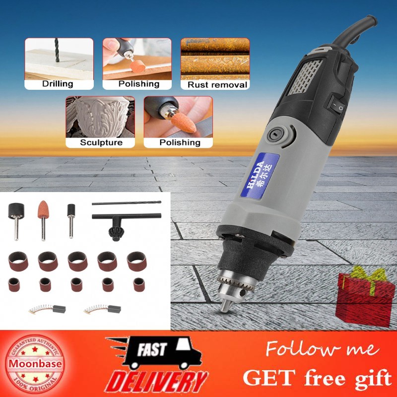 [Ready Stock]400W Electric Die Grinder Power Drill 6Positions Rotary ...