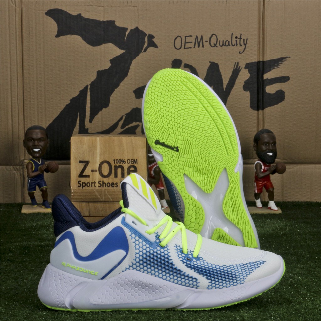 Adidas Alphabounce instinct M Running shoes for men White/Blue ...