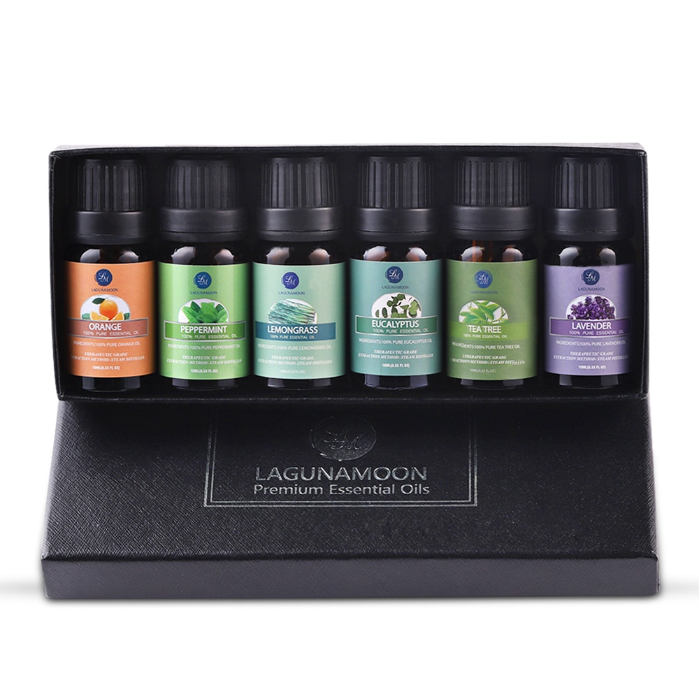 Lagunamoon Pure Essential Oils 10ML 6pcs Gift Set Humidifier