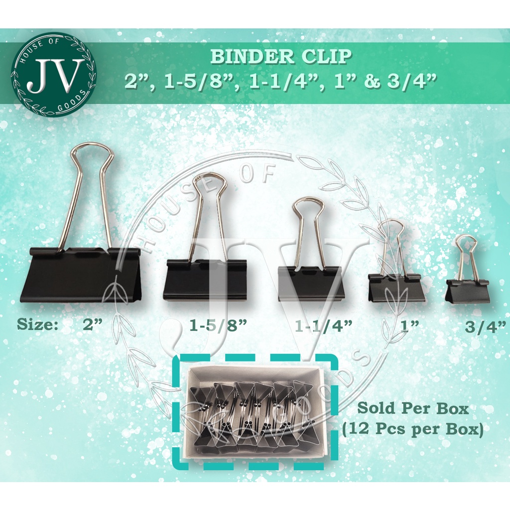 Binder Clip 1 Dozen (12 pcs)