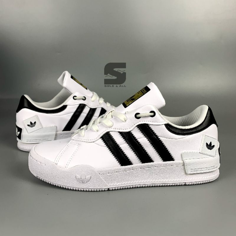 Adidas Rey Galle White Black Gold Leather | Shopee Philippines