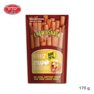 (MANOON) SLEEKY Chewy Snack Strap Beff & Cheese Flavored Sheet Flavor 175 G (Sheet Type)