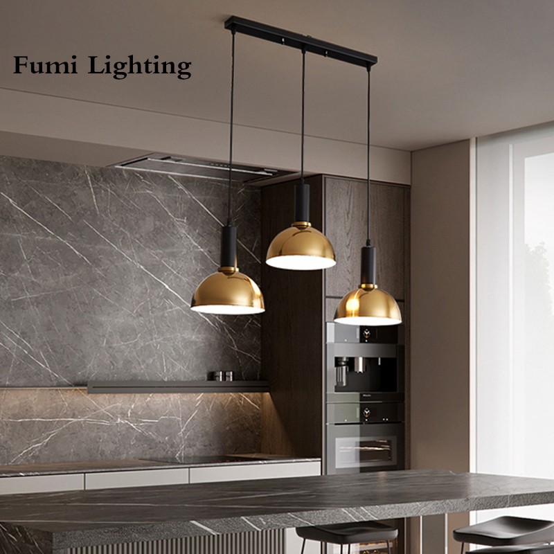 3 Light Chandelier Metal Pendant, Contemporary Ceiling Lights For Kitchen