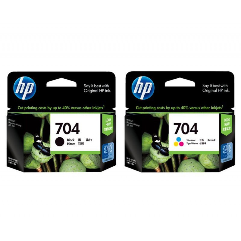 HP 704 Original Black Tricolour Ink Cartridge Shopee Philippines