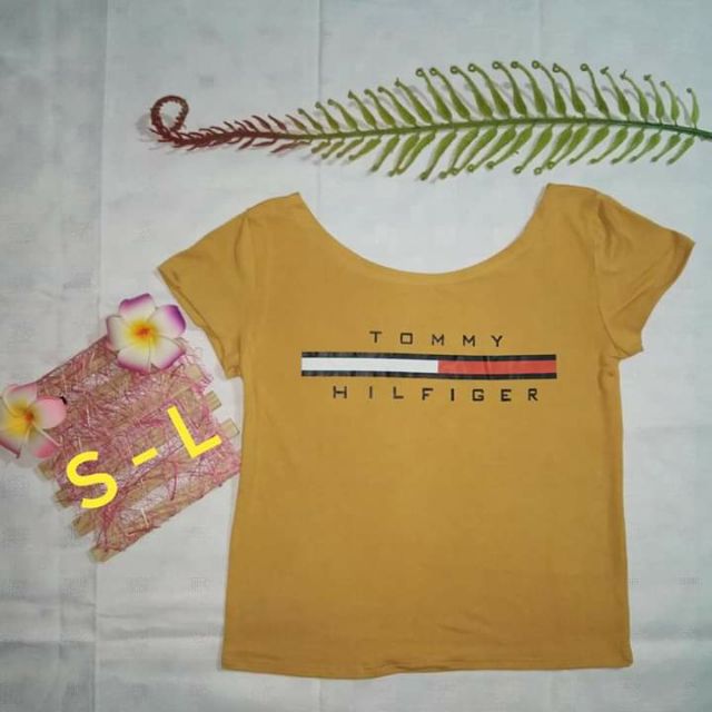 mustard tommy hilfiger t shirt