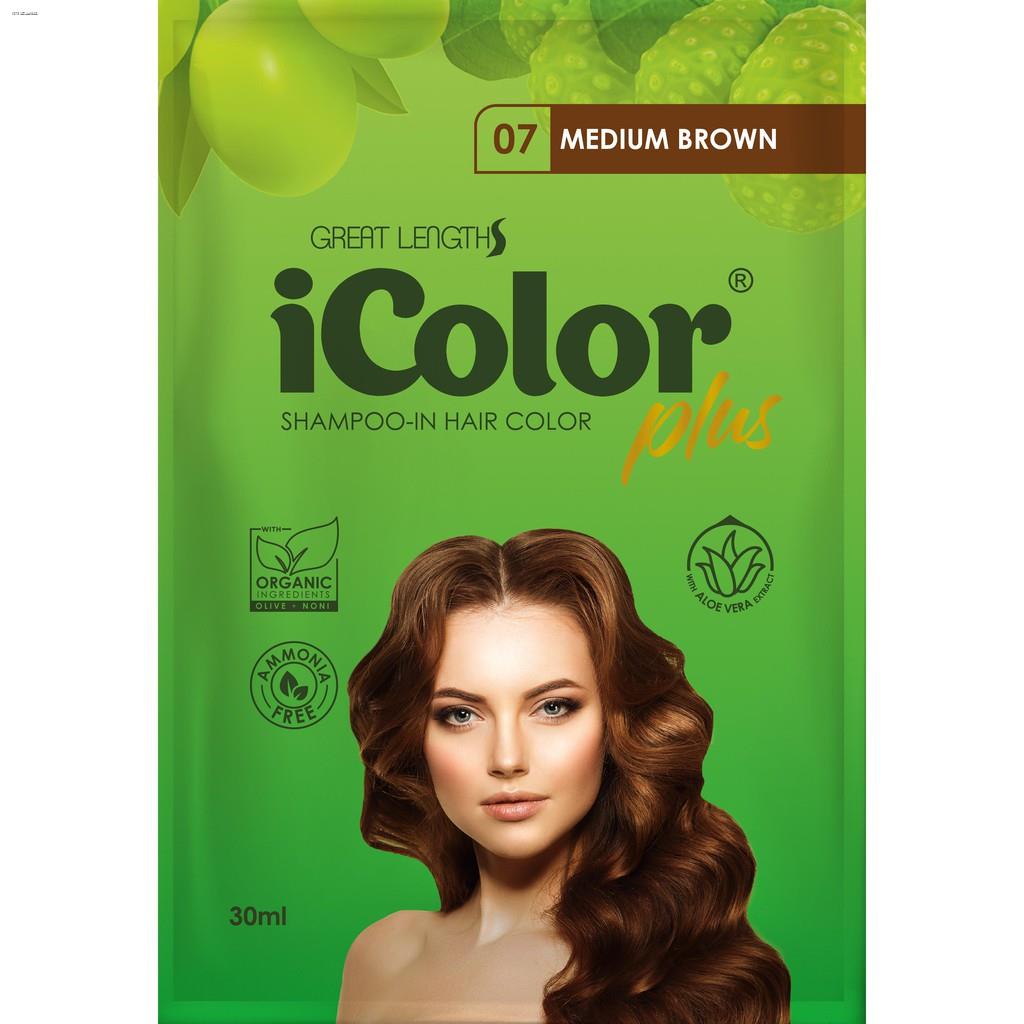 New products✚iColor Hair Dye Shampoo Medium Brown 30ML Sachet | Shopee  Philippines