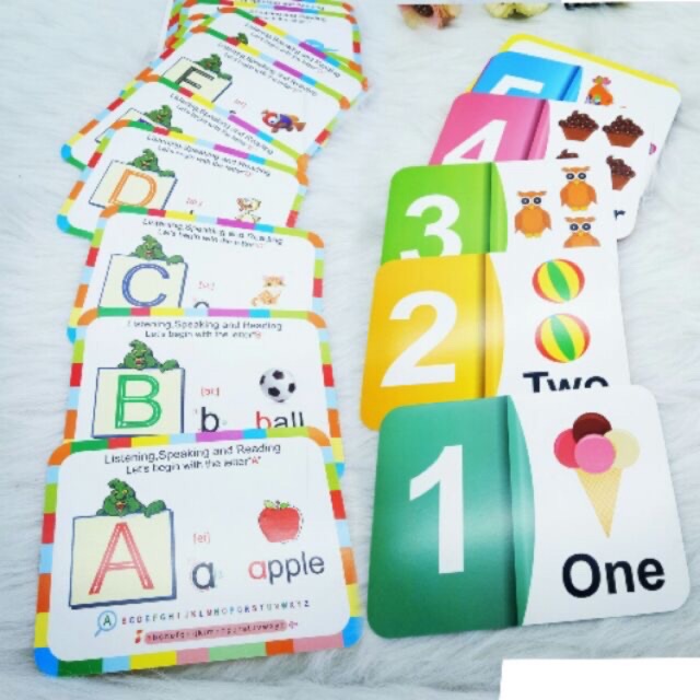 Early learning alphabet and numbers flashcards | Shopee Philippines