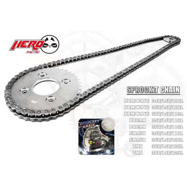 COD Chain and Sprocket Set (XRM/Wave/Dream/Tmx/Smash) Shopee Philippines