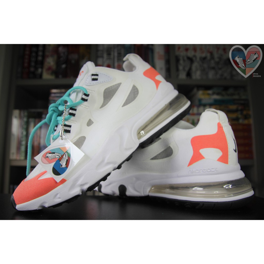 nike air max 270 react white orange