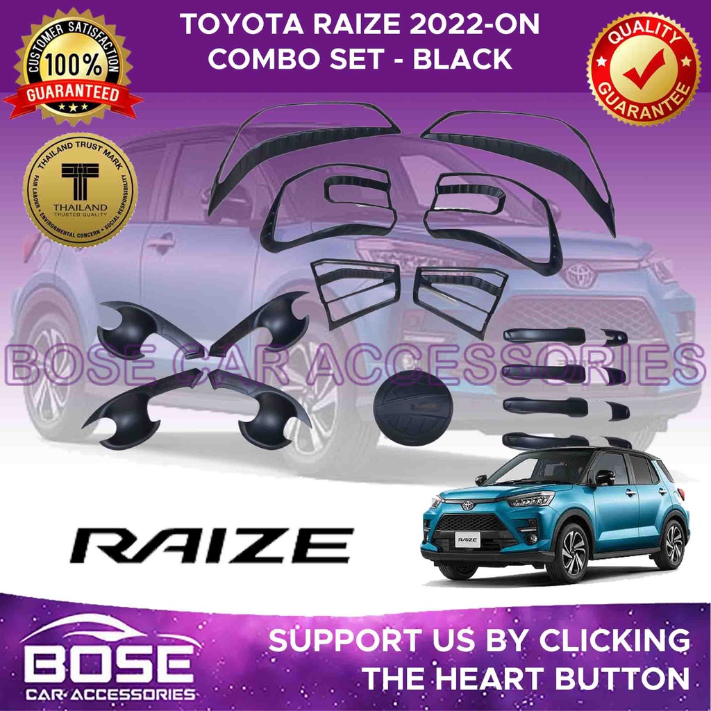 Toyota Raize Garnish Cover Set Black Chrome 2022 - ON / Toyota Raize ...