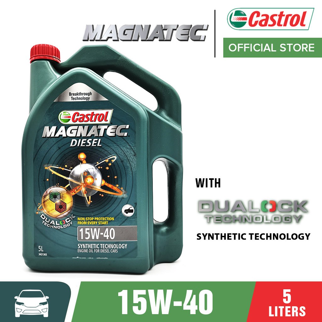 Castrol MAGNATEC Diesel 15W-40 Engine Oil 5L | Shopee Philippines