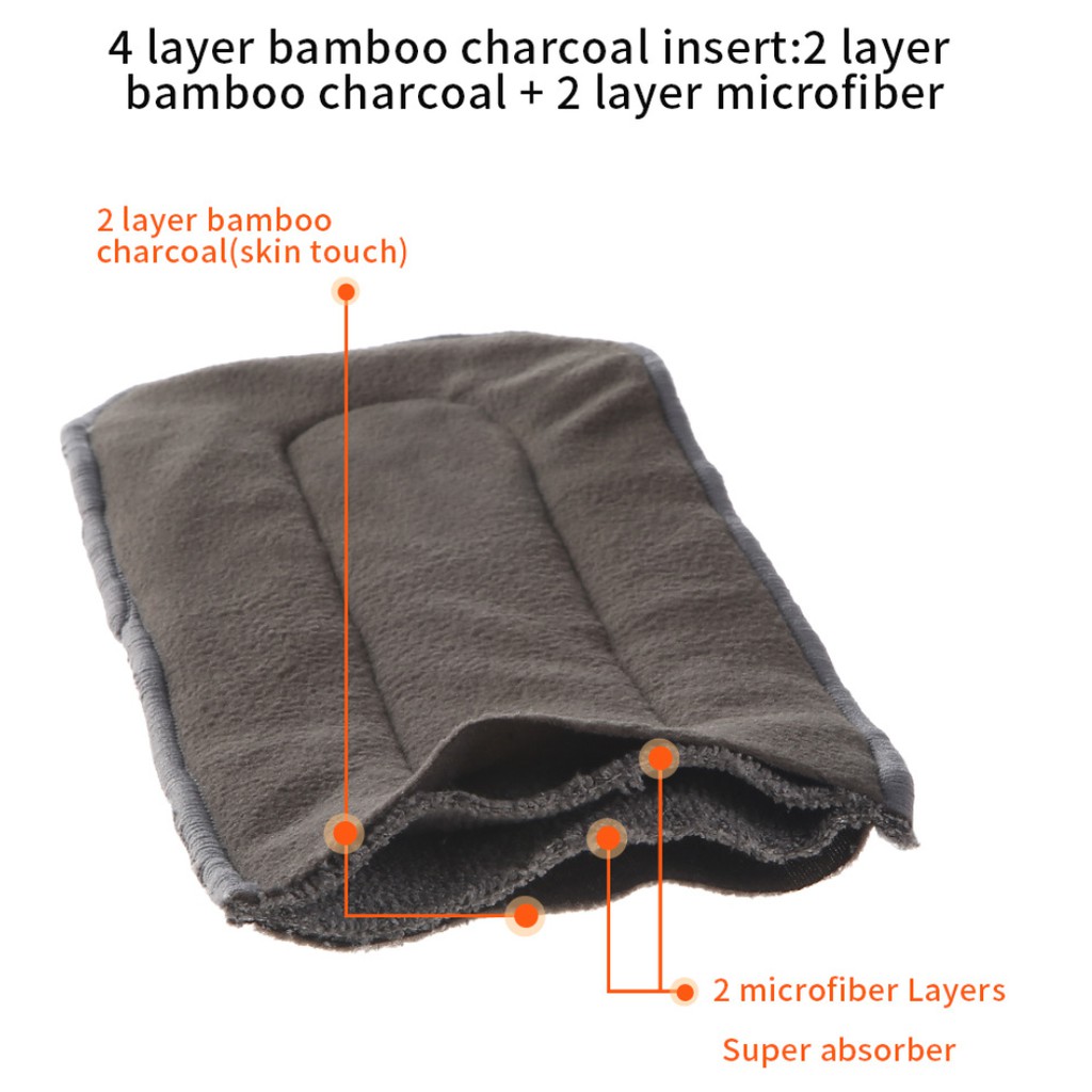 charcoal bamboo inserts against skin