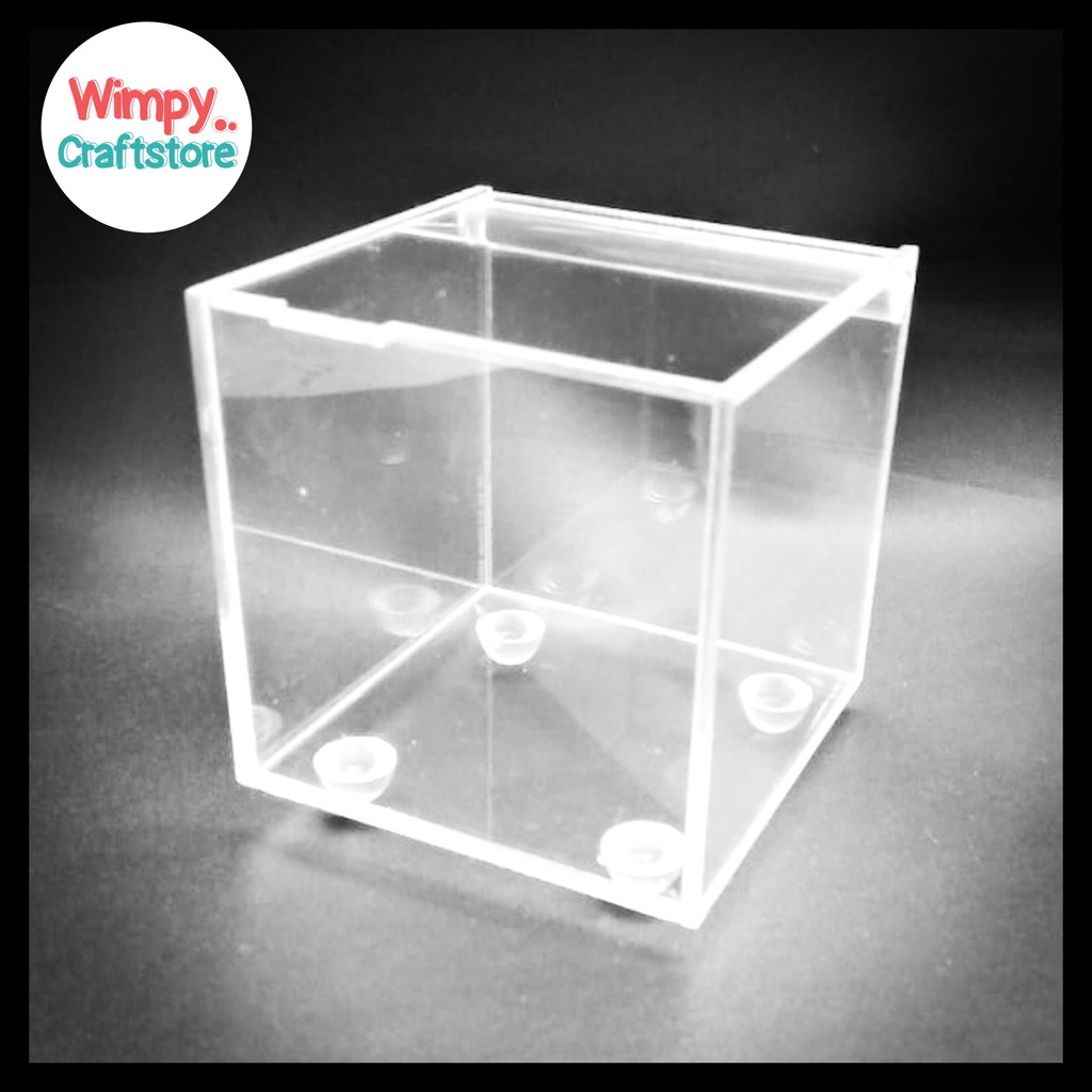 7x7x7cm Clear Tranparent Acrylic Glass Box For Action Figure Display Shopee Philippines