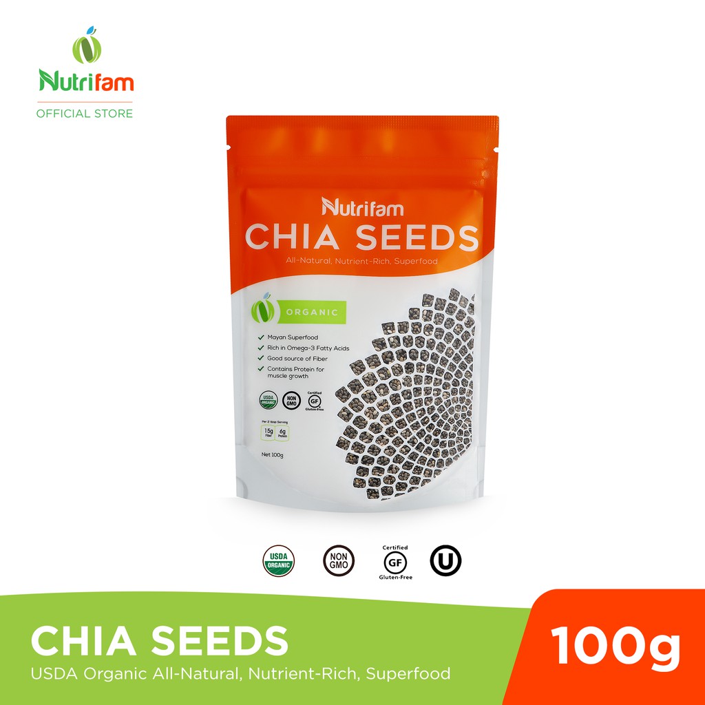 Nutrifam USDA Organic Chia Seeds 100g Shopee Philippines