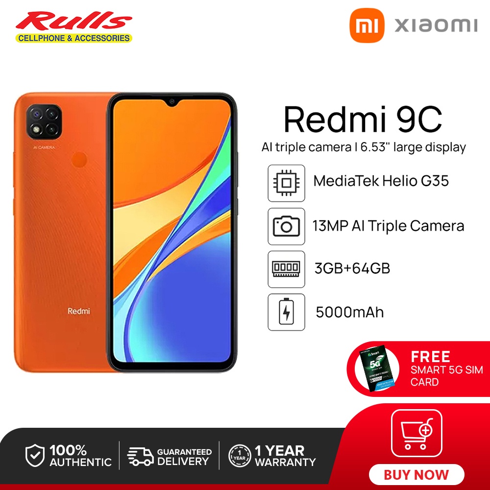 Smartphone Xiaomi REDMI 9C 6,53" MediaTek Helio G35 3 GB RAM 64 GB Gris 