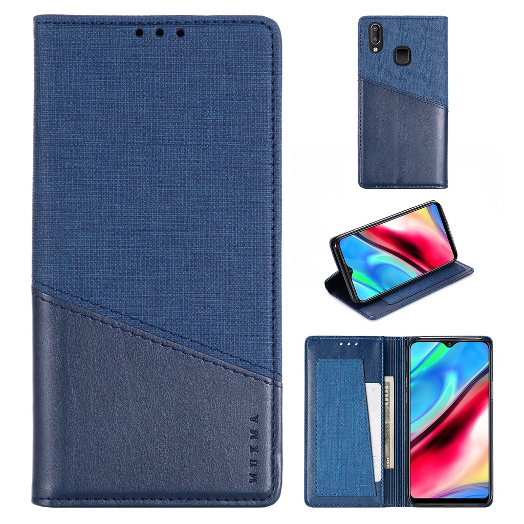VIVO Y31s Y52s IQOOU3 Y20 Fabric Leather Flip Phone Cover