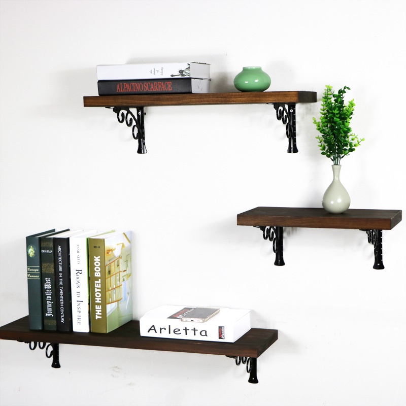 2pcs Wall Mounted Shelf Bracket L Shaped Shelf Floral Shelf Triangle