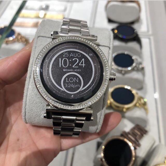 mk silver smartwatch